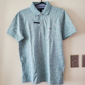 Tommy Hilfiger TH Flex Polo- slim fit - marled blue